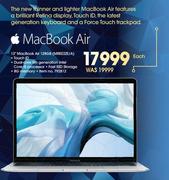 Apple 13" MacBook Air 128GB MREE22E/A-Each