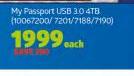 WD My Passport USB 3.0 4TB-Each 