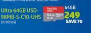 SanDisk Ultra 64GB USD-98MB-S-C10-UHS