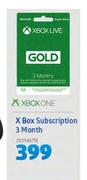 XBox One Subscription 3 Months