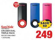 Sandisk Cruzer Dial Triple Pack 16GBx3 SDCZ57-016G-B46T