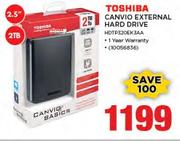 Toshiba 2.5" 2TB Canvio External Hard Drive(HDTP320EK3AA)