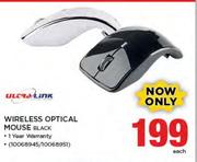 Ultra Link Wireless Optical Mouse Black-Each
