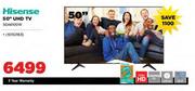 Hisense 50" UHD TV 50A6100W