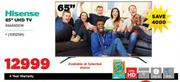 Hisense 65" UHD TV 65A6500W