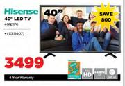 Hisense 40" LED TV 40N2176