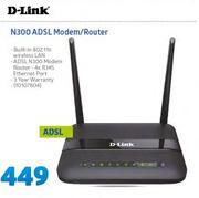 D-Link N300 ADSL Modem/Router