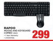 Rapoo Mouse And Keyboard Combo X1800