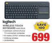 Logitech Wireless Touch Keyboard K400 PLUS