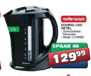 Mellerware 1.7ltr Koordlose Ketel (CJ100BK)