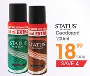 Status Deodorant-200Ml Each