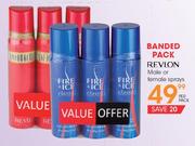 Fire & Ice Classic Revlon Male Or Female Sprays-Per Pack