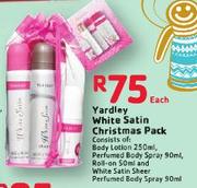 Yardley White Satin Christmas Pack-Each