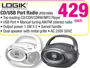 Logic CD/USB Port Radio PCD1000-Each