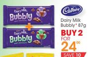 Cadbury Dairy Milk Bubbly-2x87g
