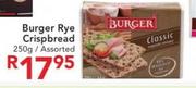 Burger Rye Crispbread Assorted-250g