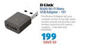 D-Link N300 Wi-Fi Nano USB Adaptor-131