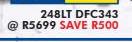 Defy 248LT  Metallic SBS Fridge DFC 343