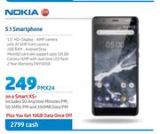 Nokia 5.1 LTE Smartphone-On A Smart XS+