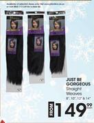 Just Be Gorgeous Straight Weaves 8", 10". 12" & 14"-Each