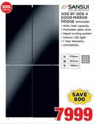 Sansui 500Ltr Side By Side 4 Door Mirror Fridge SFR500BM