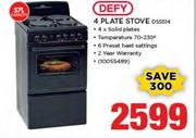 Defy 4 Plate Stove DSS514