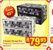 2 Drawer Storage Box-Each