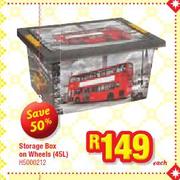 Storage Box on Wheels(45L)-Each