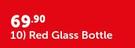 Red Glass Bottle