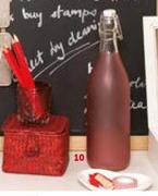 Red Glass Bottle