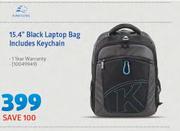 Kingsons 15.4" Black Laptop Bag Includes Keychain