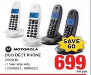 Motorola Duo Dect Phone C1002LB+-Per Pair