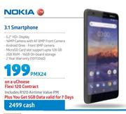Nokia 3.1 Smartphone - On A u Choose Flexi 120 Contracts