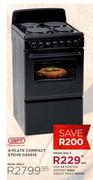 Defy 4 Plate Compact Stove DSS514