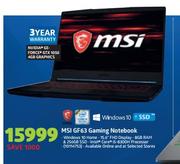 MSI GF63 Gaming Notebook