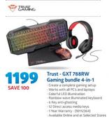 Trust gaming GXT 788RW gaming Bundle 4 In 1
