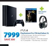PS4 Pro 1TB & Fallout 76 Plus PDP Headset