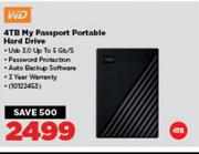WD 4TB My Passport Portable Hard Drive