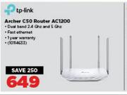 TP-Link Archer C50 Router AC1200