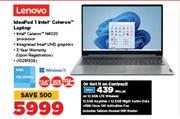 Lenovo Ideapad 1 Intel Celeron Laptop