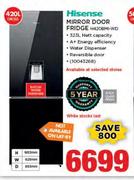 Hisense 420Ltr Mirror Door Fridge H420BMI-WD