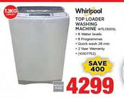 Whirpool 13kg Top Loader Washing Machine WTL1300SL