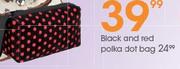 Black And Red Polka Dot Bag-Each