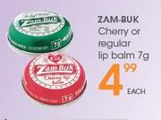 Zam-Buk Cherry Or Regular Lip Balm-7g Each