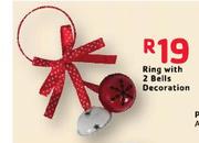 Ring With 2 Bells Decoration