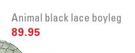 Temptations Animal Black Lace Boyleg
