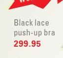 Wonder Bra Black Lace Push Up Bra