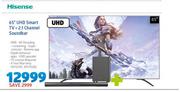 Hisense 65" UHD Smart TV + 2.1 Channel Soundbar