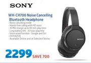 Sony WH-CH700 Noise Cancelling Bluetooth Headphone