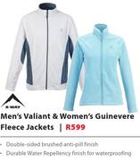 K-Way Men's Valiant & Women's Guinevere Fleece Jackets